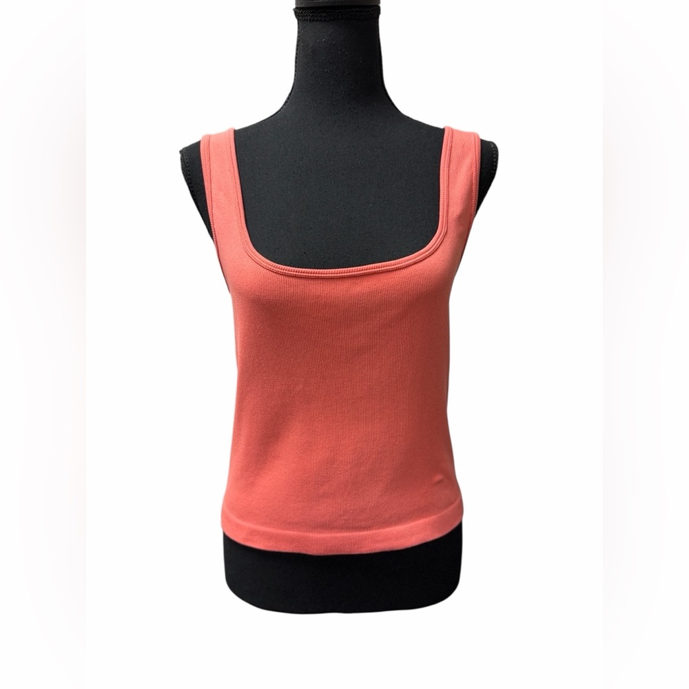 Popular 21 Coral Ribbed Scoop Neck Crop Tank Top Size M/L